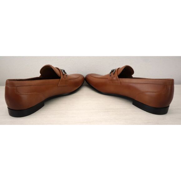 ALDO 220-001-043 Men's Sz 12D Cognac Brown Leather Smooth Marinho Loafers - Picture 10 of 13